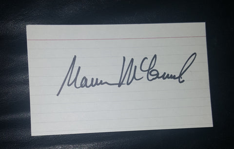 ACTRESS MAUREEN MCCORMICK HAND SIGNED CARD "MARCIA" BRADY BUNCH