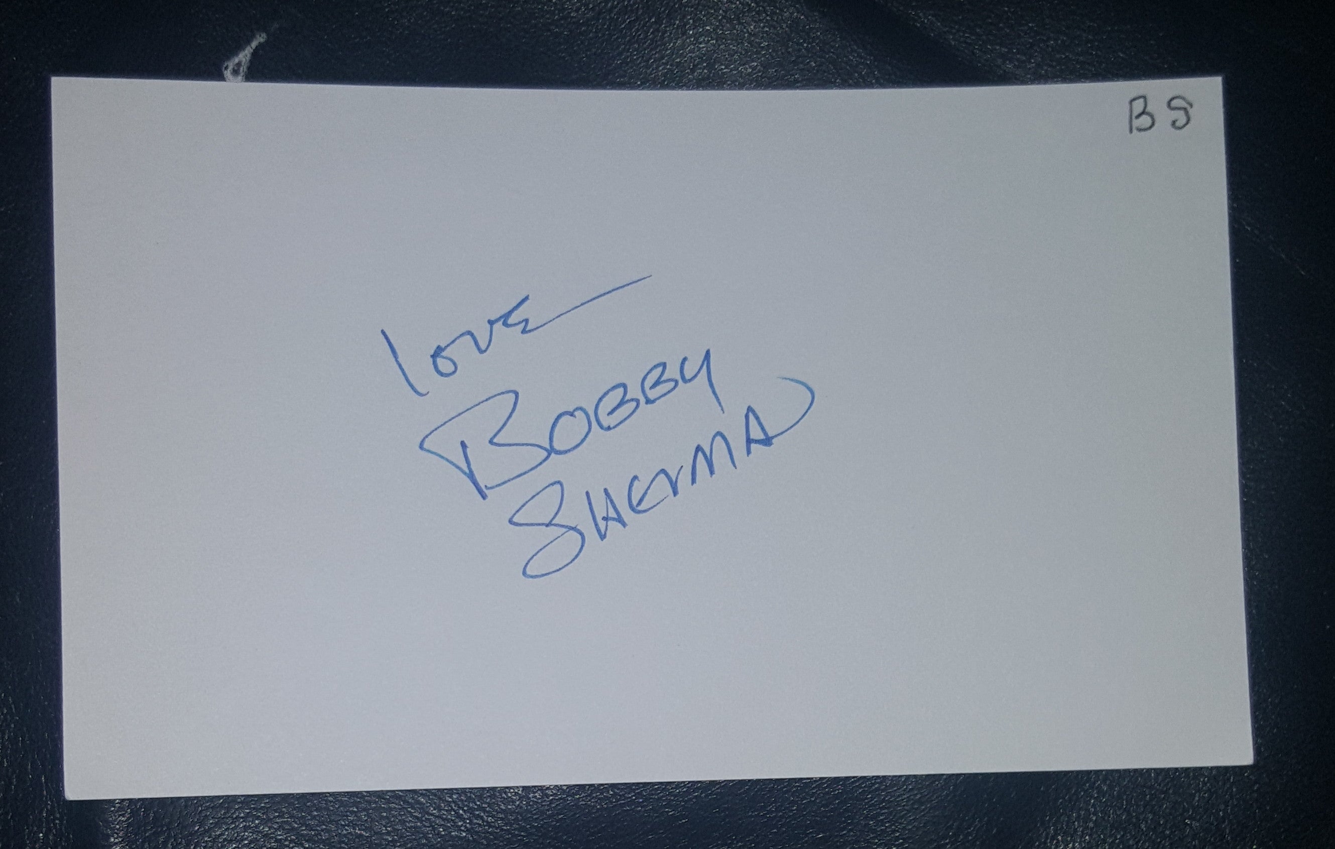 60'S HEARTTHROB ACTOR SINGER BOBBY SHERMAN HAND SIGNED CARD