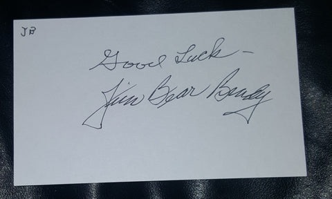 REAGAN PRESS SECRETARY JAMES BRADY HAND SIGNED CARD "BRADY BILL" D.2014