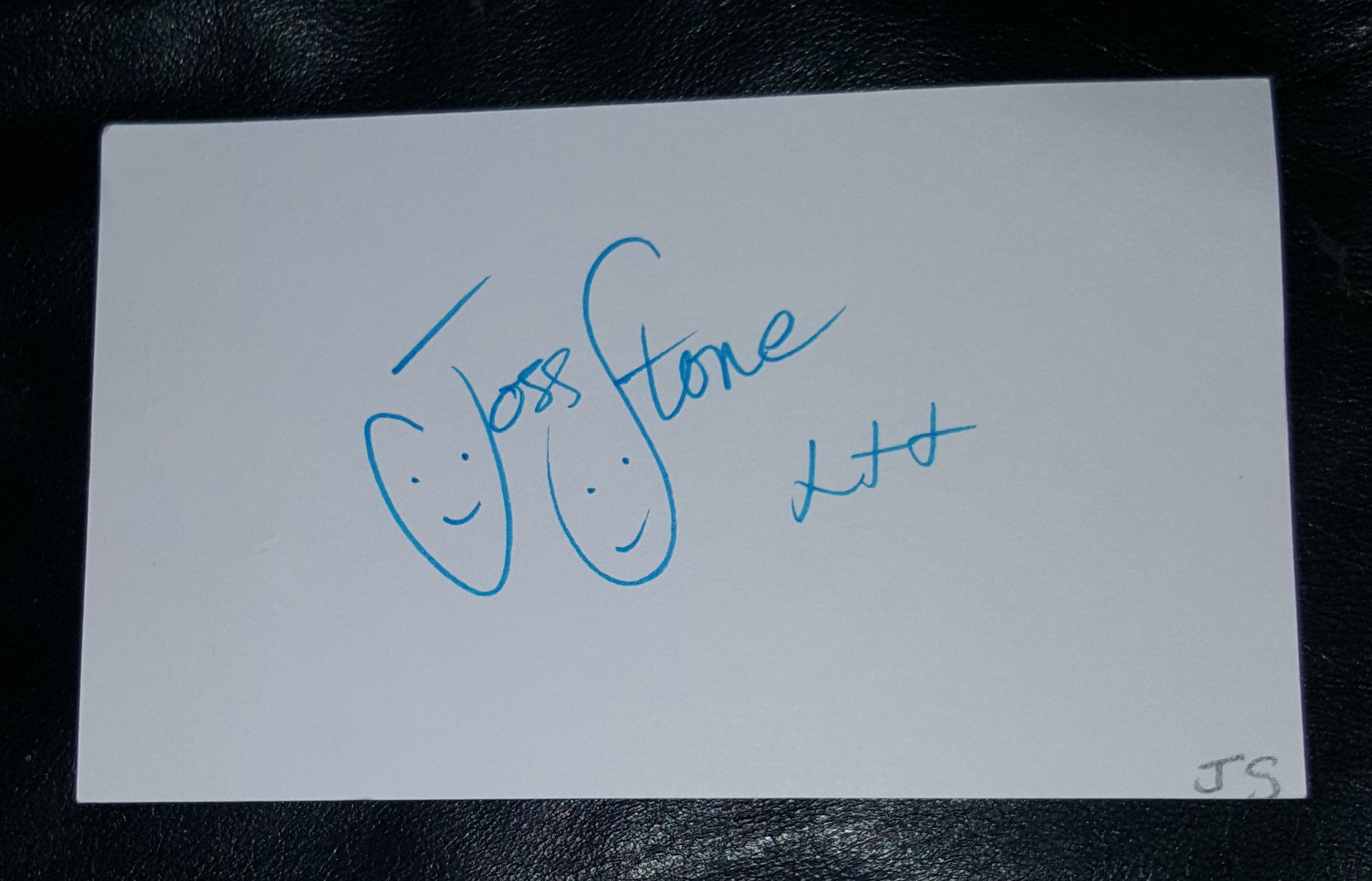 ENGLISH SINGER SONGWRITER JOSS STONE HAND SIGNED CARD