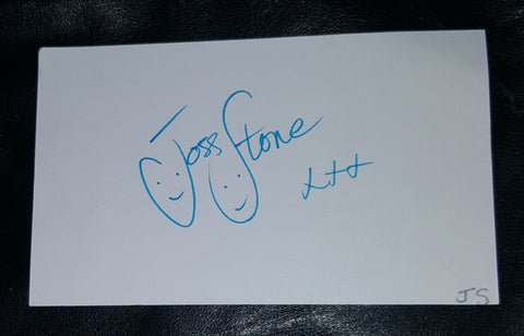 ENGLISH SINGER SONGWRITER JOSS STONE HAND SIGNED CARD