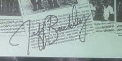 VERY RARE SINGER JEFF BUCKLEY HAND SIGNED PAGE "HALLELUJAH" D.1997