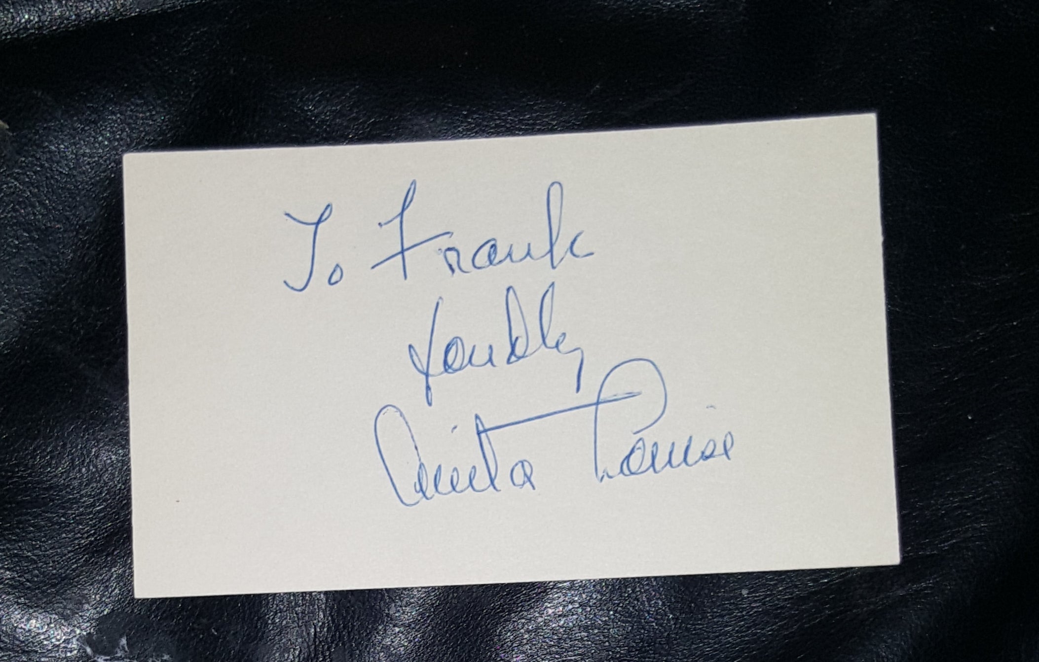 EARLY HOLLYWOOD STAR ANITA LOUISE HAND SIGNED CARD D.1970