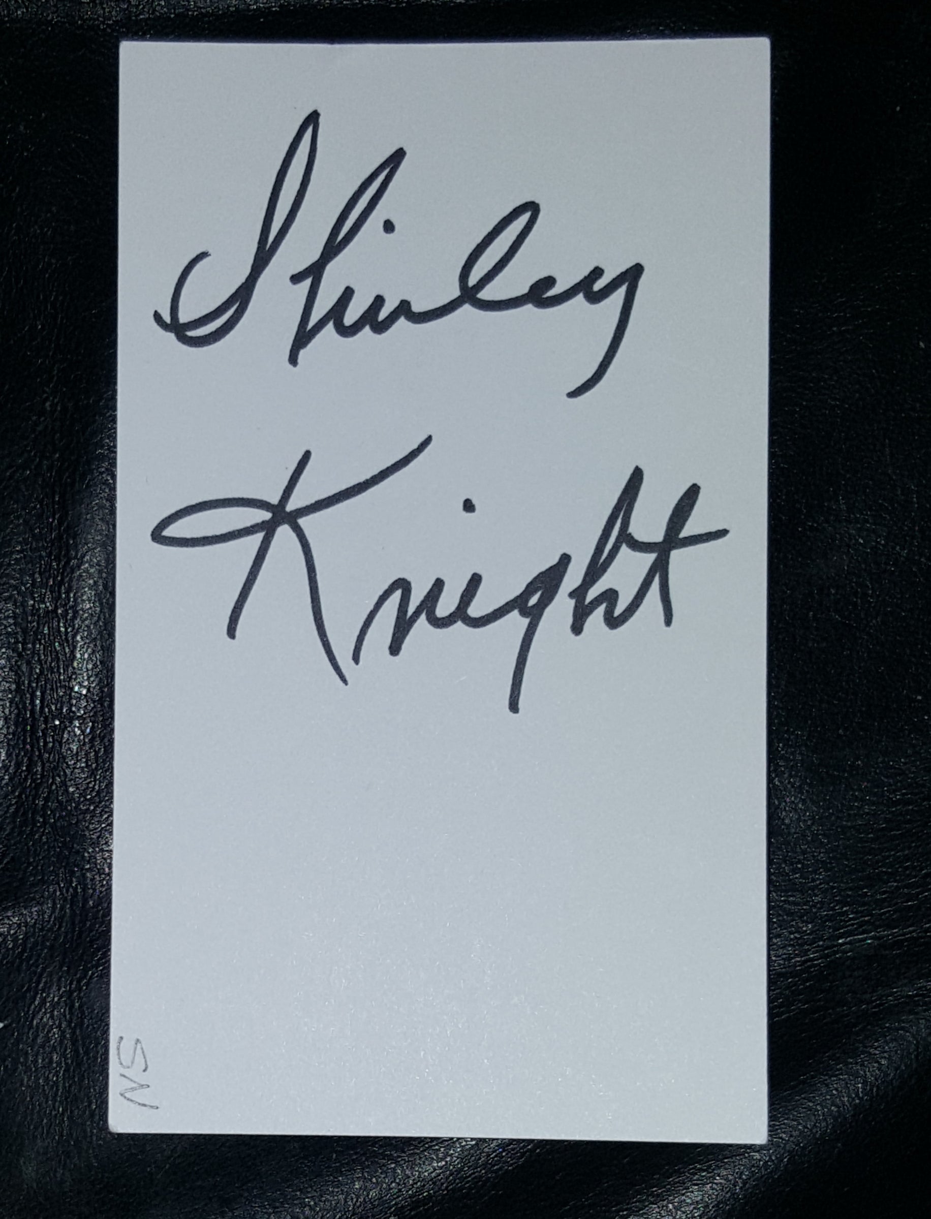 ACTRESS SHIRLEY KNIGHT HAND SIGNED CARD