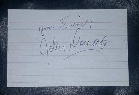 WESTERNS CHARACTER ACTOR  ACTOR JOHN DOUCETTE HAND SIGNED CARD D.1994