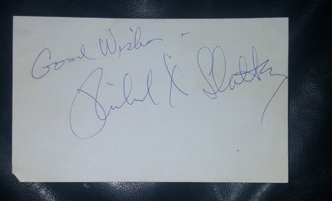 CHARACTER ACTOR RICHARD X. SLATTERY HAND SIGNED CARD D.1997