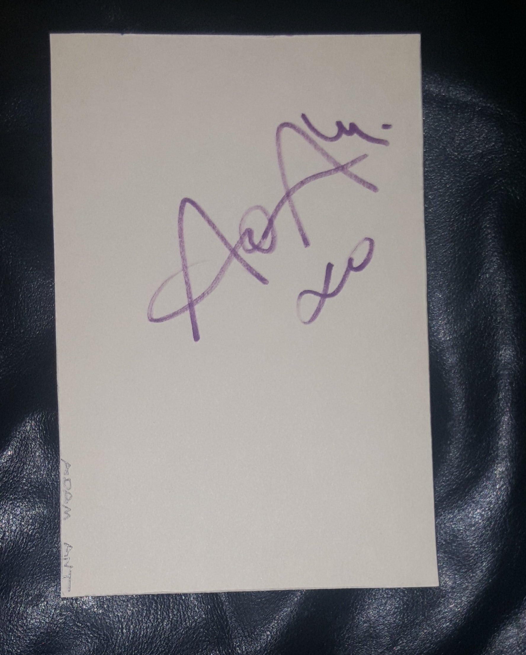 80'S ENGLISH MUSIC STAR ADAM ANT HAND SIGNED CARD