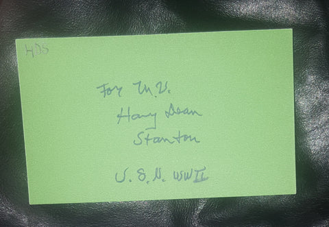 GREAT ACTOR HARRY DEAN STANTON HAND SIGNED CARD RIP "ALIEN"