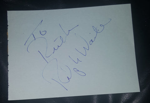 "THE WALTONS" PATRIACH ACTOR RALPH WAITE HAND SIGNED PAGE D.2014