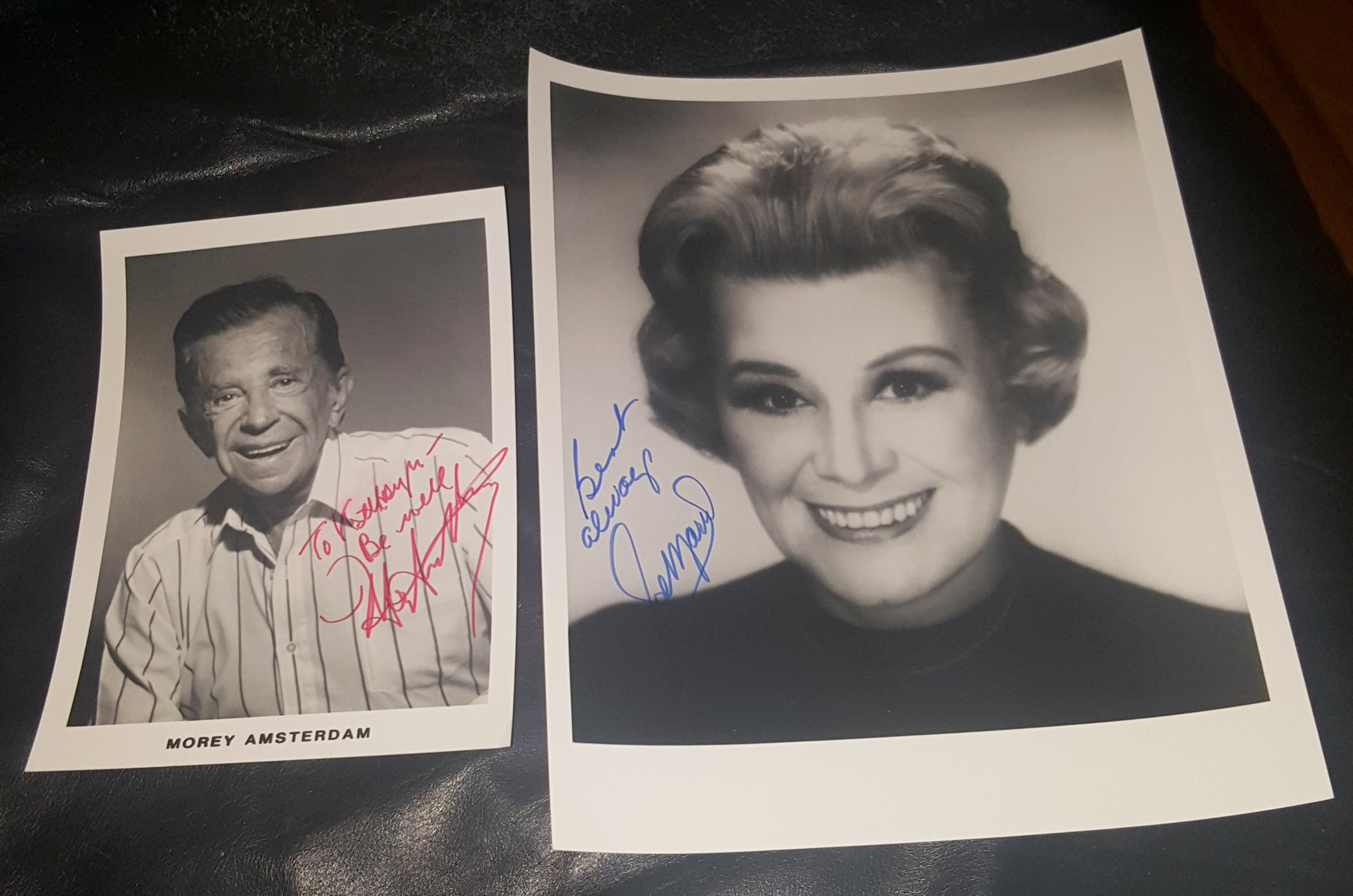 DICK VAN DYKE STARS HAND SIGNED PHOTOS MOREY AMSTERDAN 5X7" AND ROSE MARIE 8X10"