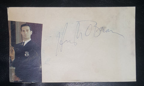 ACTOR HUGH O'BRIAN HAND SIGNED VINTAGE CARD  "WYATT EARP" RIP