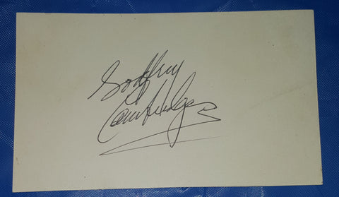 STAND UP COMIC AND ACTOR GODFREY CAMBRIDGE HAND SIGNED CARD D.1976