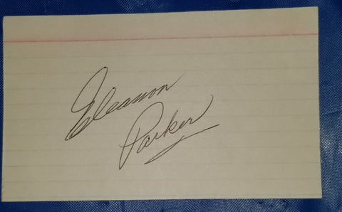 ACTRESS ELEANOR PARKER HAND SIGNED CARD D.2013