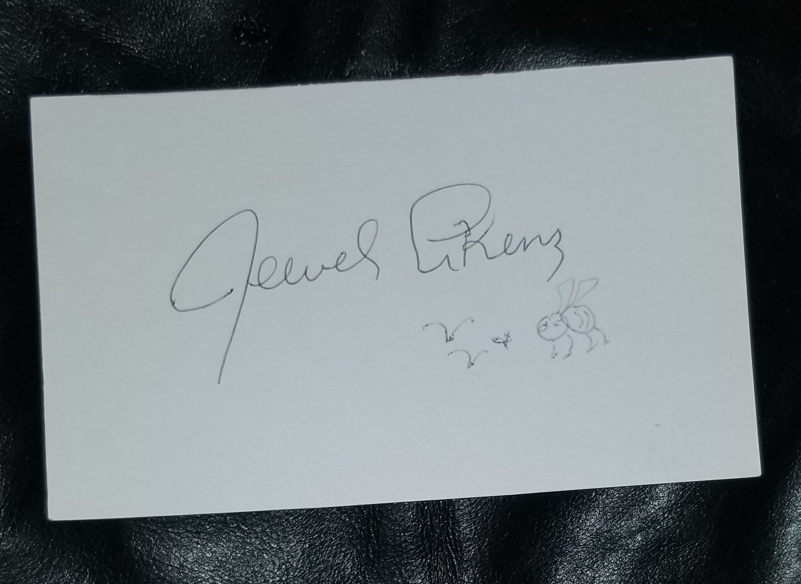 SINGER PRODUCER JEWEL AKENS HAND SIGNED CARD D.2013