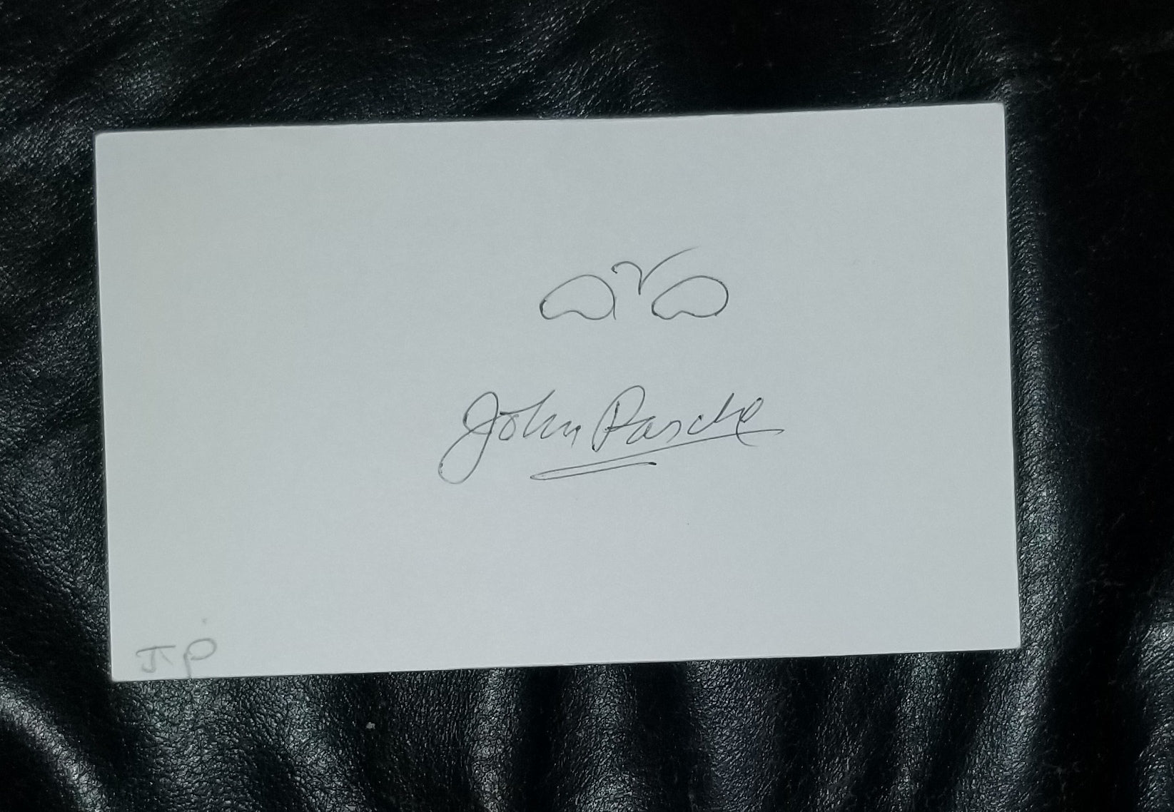 ENGLISH DESIGNER JOHN PASCHE HAND SIGNED CARD STONES TONGUE AND LIP DESIGNER