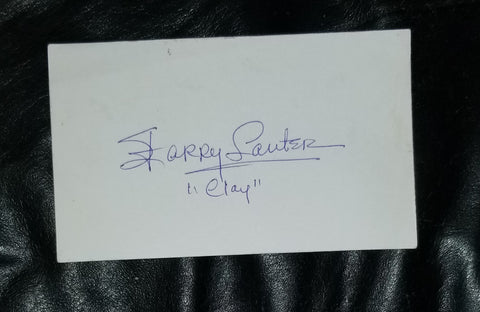 "TALES OF THE TEXAS RANGERS" STAR HARRY LAUTER HAND SIGNED CARD D.1990