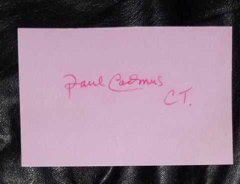 LEGENDARY AMERICAN ARTIST PAUL CADMUS HAND SIGNED CARD D.1999