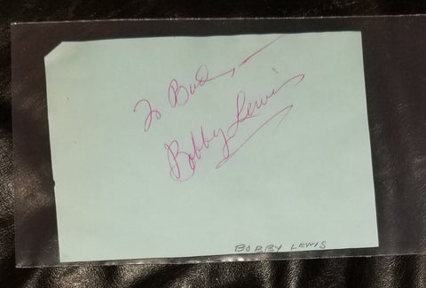 R&B SINGER BOBBY LEWIS HAND SIGNED PAGE "TOSSIN' AND TURNIN' "