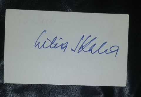 GREAT CHARACTER ACTRESS LILLIA SKALA HAND SIGNED CARD D.1994