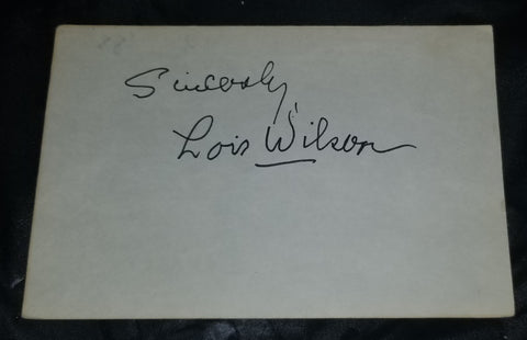 ACTRESS LOIS WILSON (D.1988) HAND SIGNED CARD