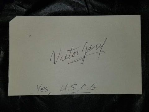 GONE WITH THE WIND ACTOR VICTORY JORY HAND SIGNED INDEX CARD D.1980