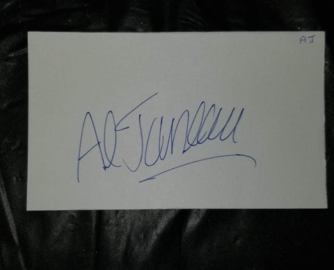 SINGER MUSICIAN AL JARREAU HAND SIGNED CARD D.2017