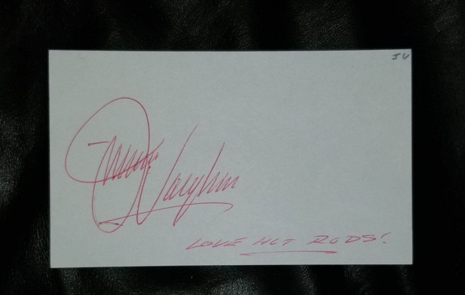 BLUES ROCK GREAT JIMMIE VAUGHAN HAND SIGNED CARD