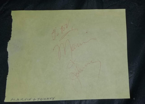 "CHERRY PIE" DOO WOP DUO MARVIN AND JOHNNY DUAL SIGNED PAGE