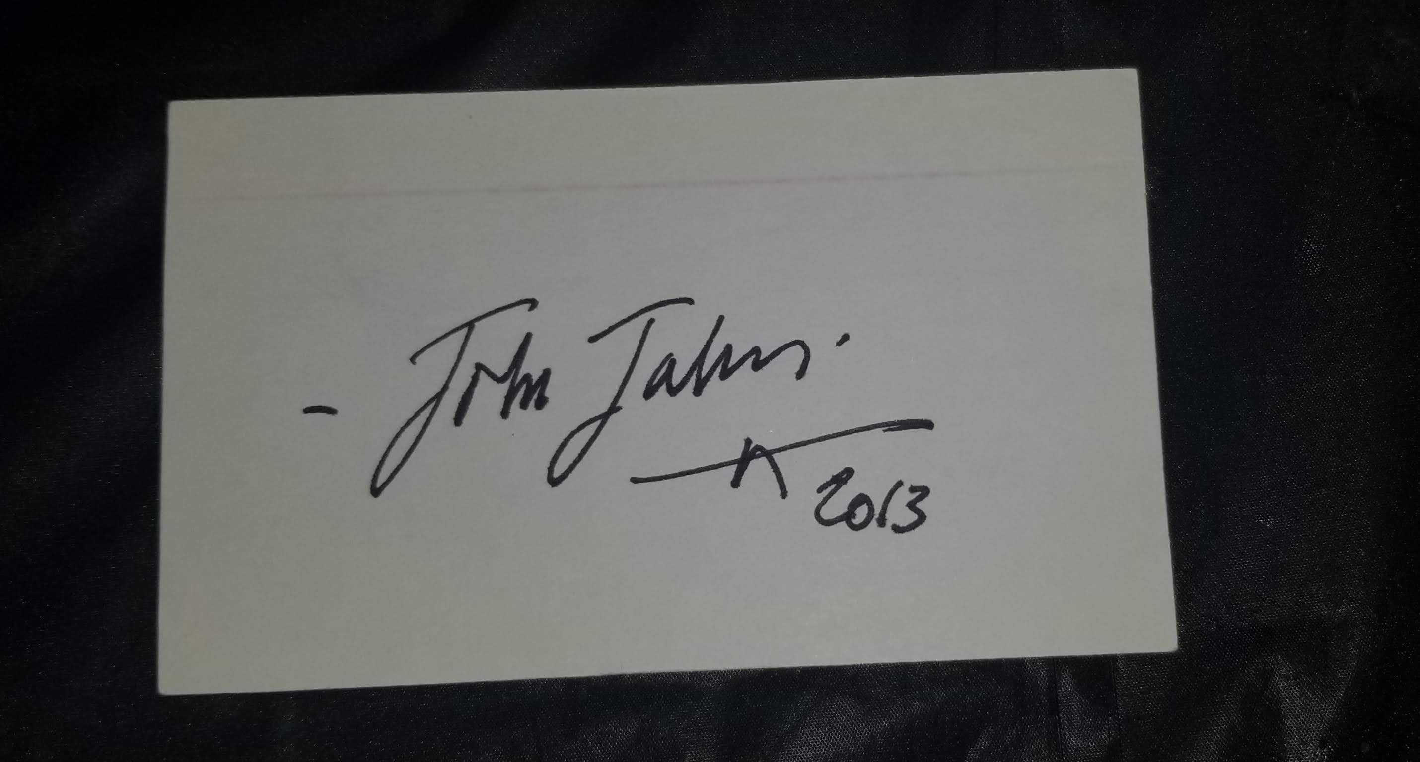 "NORTH AND SOUTH" AUTHOR JOHN JAKES HAND SIGNED CARD