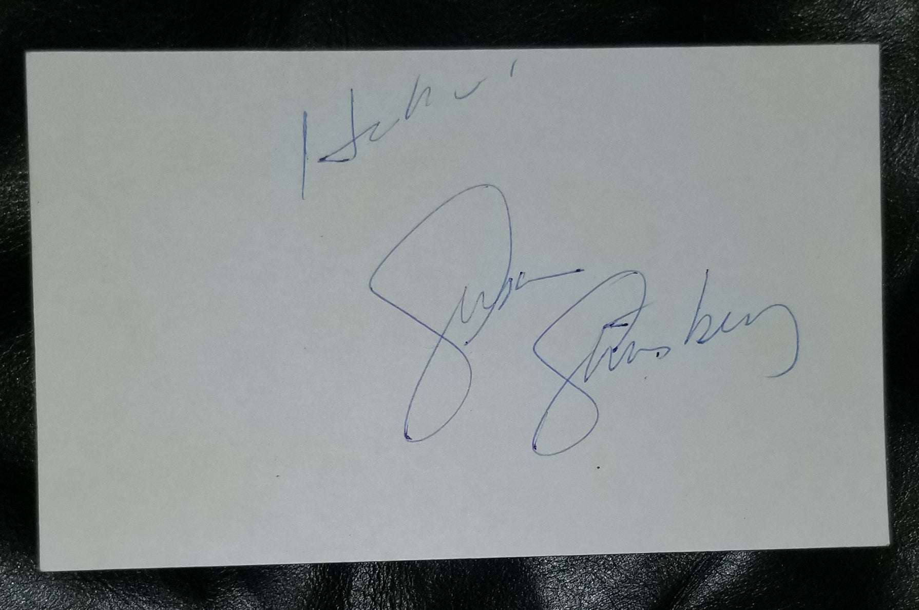 ACTRESS SUSAN STRASBERG HAND SIGNED CARD D.1999