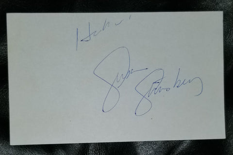 ACTRESS SUSAN STRASBERG HAND SIGNED CARD D.1999