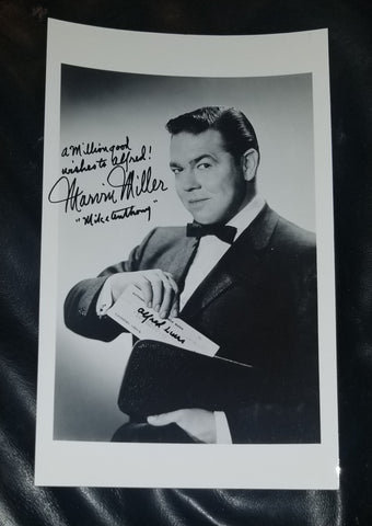 "THE MILLIONAIRE" ACTOR MARVIN MILLER HAND SIGNED 5X7" PHOTO D.1985