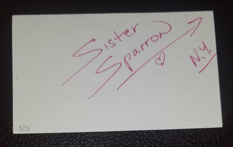 SINGER SISTER SPARROW ( & THE DIRTY BIRDS) HAND SIGNED CARD