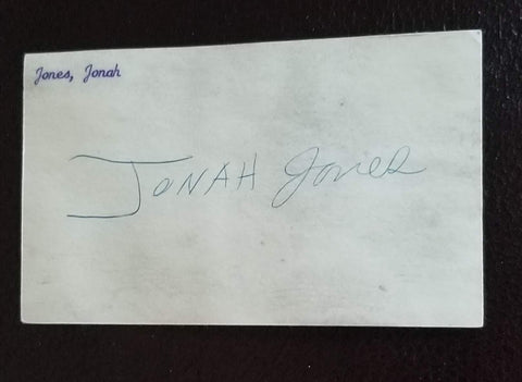 JAZZ TRUMPETER JONAH JONES HAND SIGNED CARD D.200