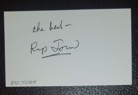 GREAT CHARACTER ACTOR RIP TORN HAND SIGNED CARD RIP