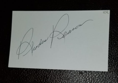 PROLIFIC LEADING MAN ACTOR RHODES REASON HAND SIGNED CARD D.2014