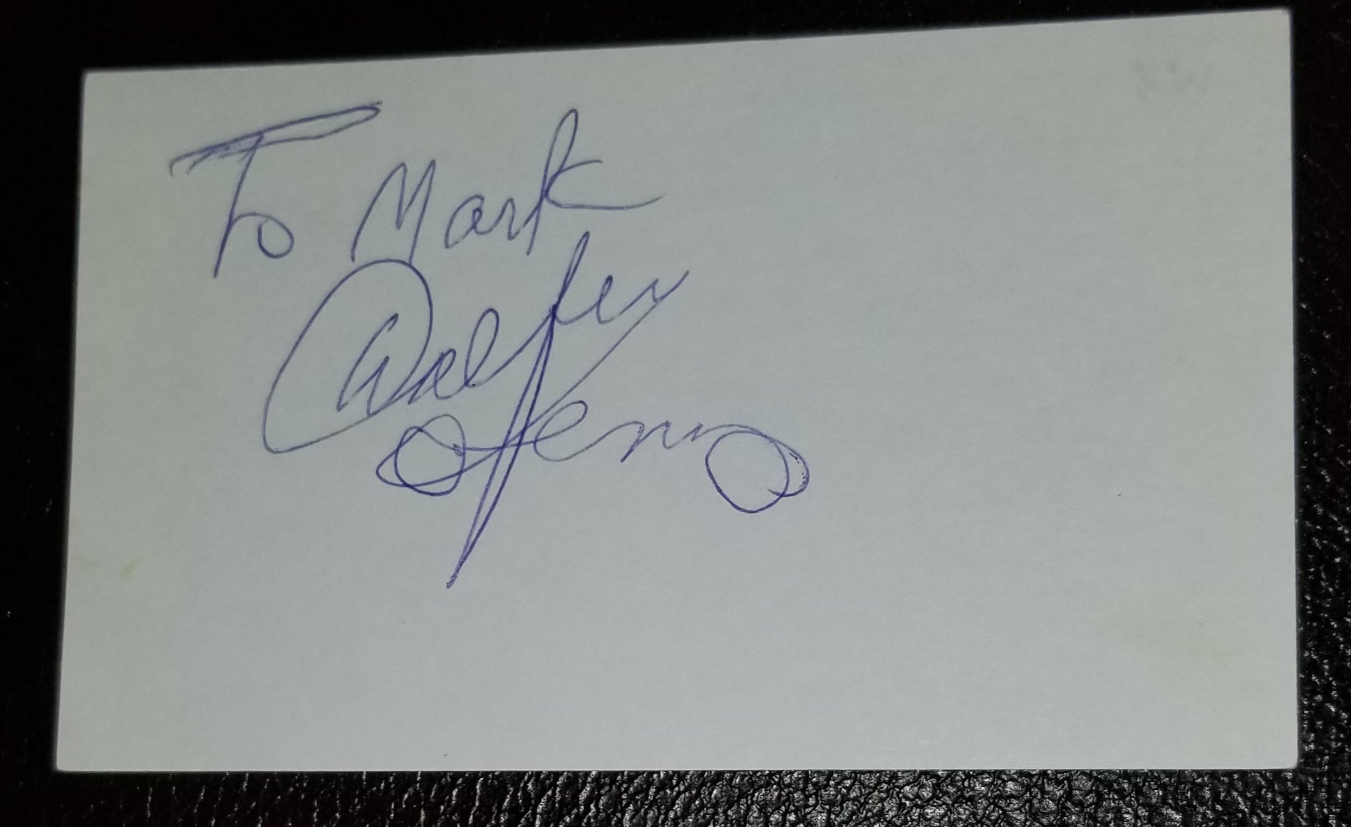 STAR TREK TOS CHEKOV ACTOR WALTER KOENIG HAND SIGNED CARD