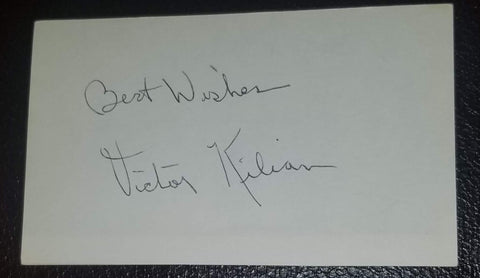 VINTAGE CHARACTER ACTOR VICTOR KILIAN HAND SIGNED CARD D.1979