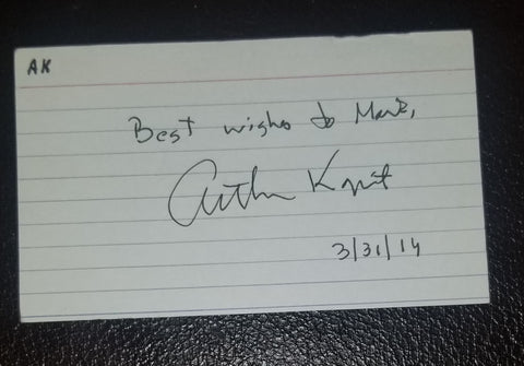AMERICAN PLAYWRIGHT ARTHUR KOPIT HAND SIGNED CARD