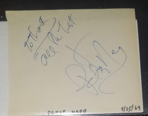 CONDUCTOR AND PIANIST PETER NERO HAND SIGNED PAGE