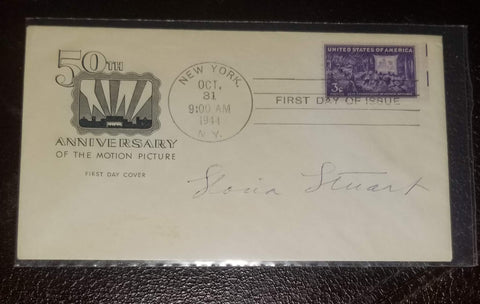 TITANIC ACTRESS GLORIA STUART HAND SIGNED FDC FIRST DAY COVER "THE INVISIBLE MAN" D.2010