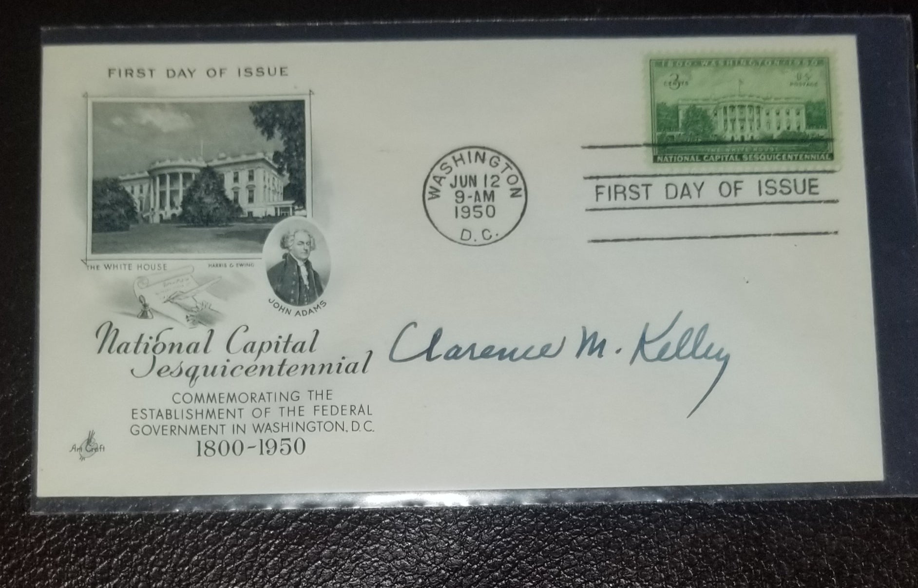 2ND DIRECTOR OF THE FBI CLARENCE KELLEY HAND SIGNED FIRST DAY COVER FDC D.1997