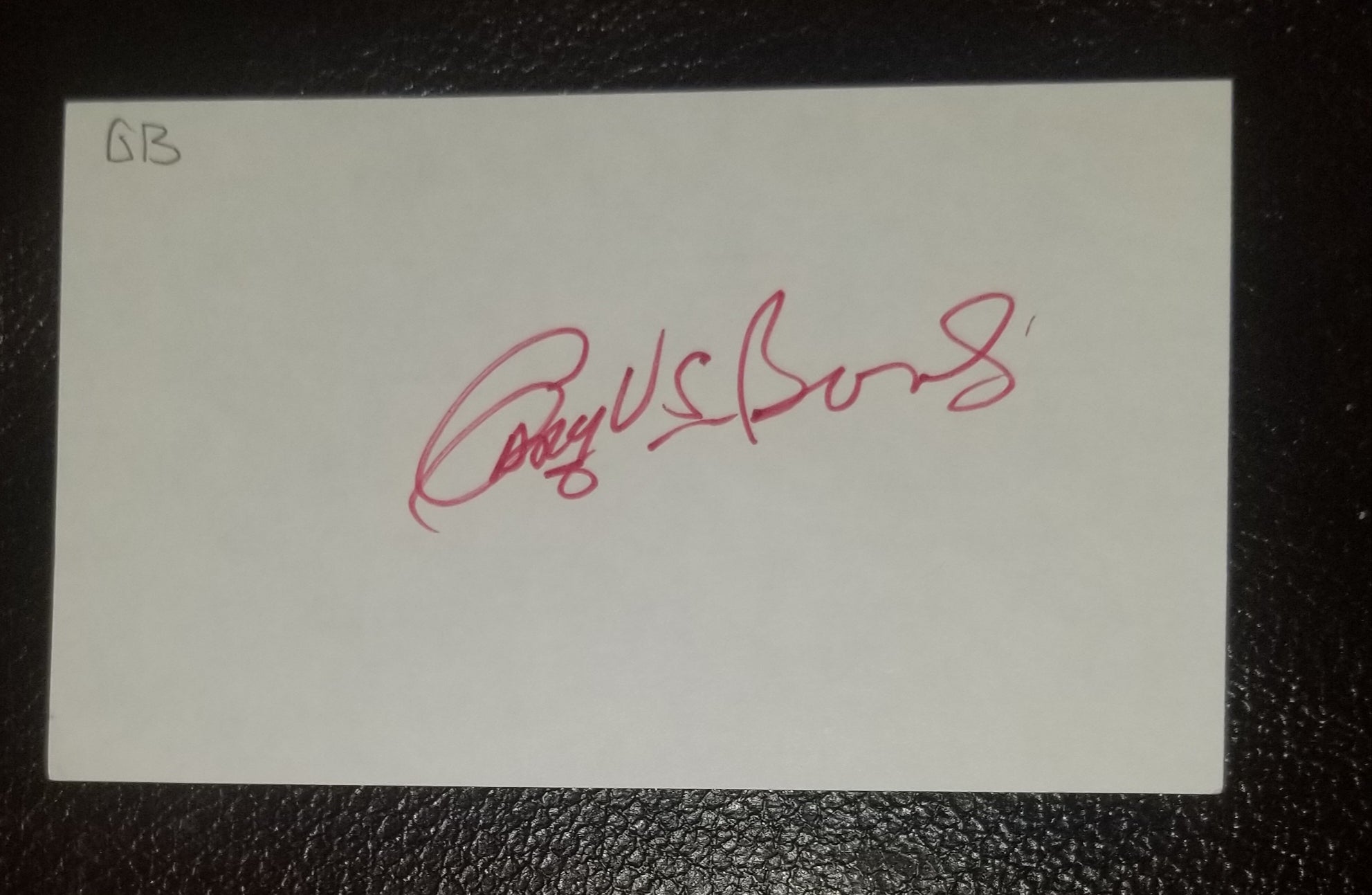 "QUARTER TO THREE" SINGER GARY U.S. BONDS HAND SIGBED CARD