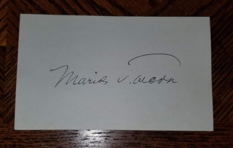 "SOUND OF MUSIC" LEGEND MARIA VON TRAPP HAND SIGNED CARD D.1987