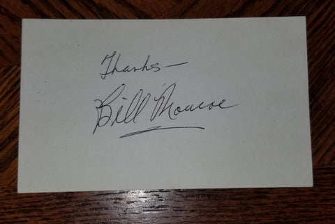 BLUEGRASS LEGEND BILL MONROE HAND SIGNED CARD D.1996
