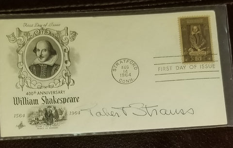 GRAVEL VOICED CHARACTER ACTOR ROBERT STRAUSS HAND SIGNED FDC FIRST DAY COVERD.1975