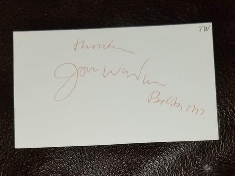 CULT FILM DIRECTOR JOHN WATERS HAND SIGNED CARD