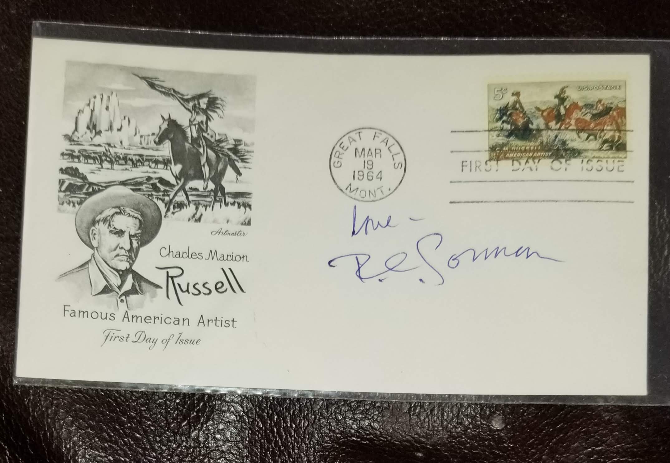 NATIVE AMERICAN ARTIST R C GORMAN HAND SIGNED FIRST DAY COVER  D.2005