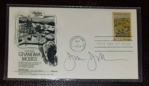 LEGENDARY ARTIST JASPER JOHNS HAND SIGNED FDC FIRST DAY COVER