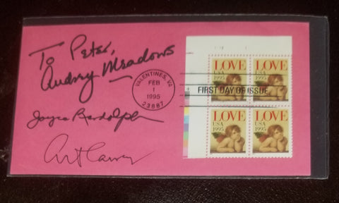 3x HONEYMOONERS HAND SIGNED FDC FIRST DAY COVER ART CARNEY AUDREY MEADOWS JOYCE RANDOLPH